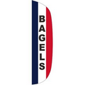 "BAGELS" 3' x 12' Stationary Message Flutter Flag